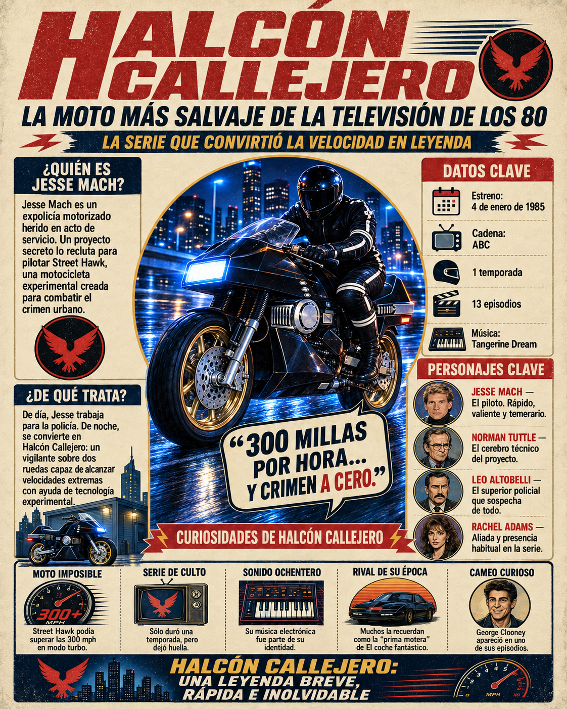 Halcón Callejero: la moto más salvaje de la televisión de los 80